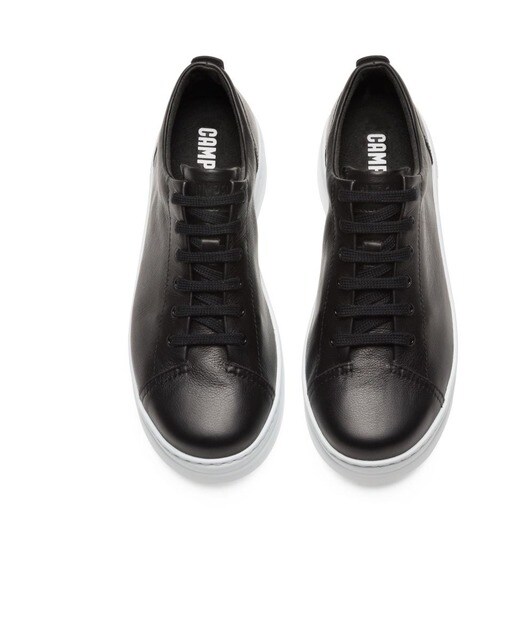 Zapatillas de piel de mujer en negro con suela blanca · Camper · El Corte  Inglés