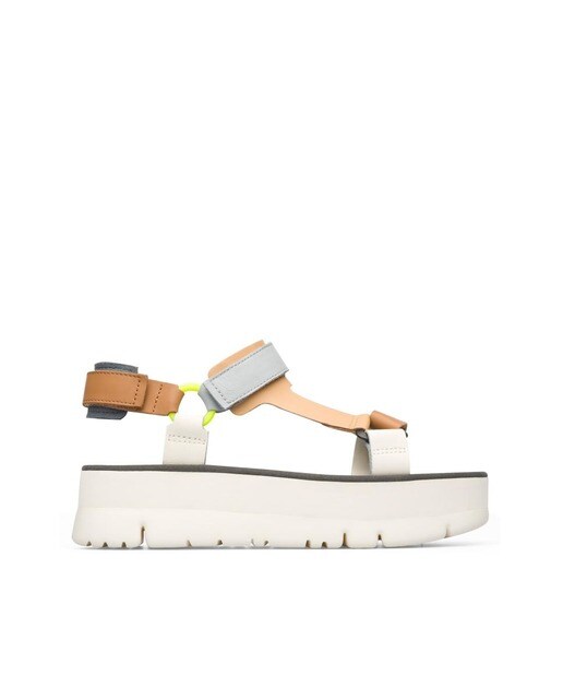 Sandalias de plataforma de mujer de piel con tiras en varios colores ·  Camper · El Corte Inglés