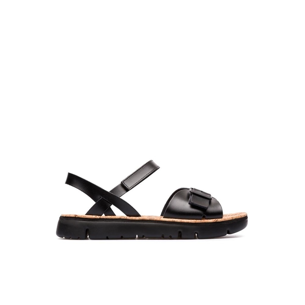 Imagen 0 de Sandalias de plataforma de mujer con tira adherente en negro Negro