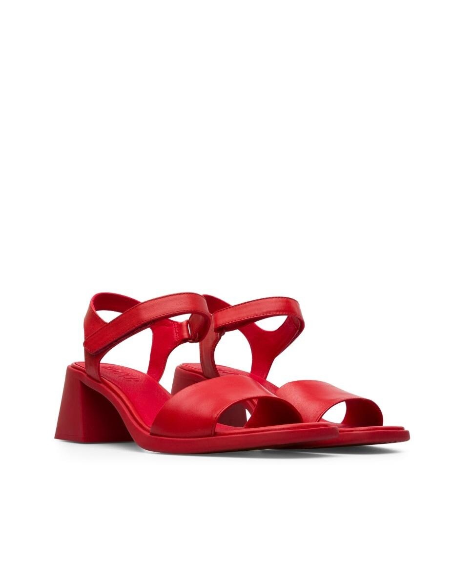 Sandalias de tacón de mujer en piel color rojo · Camper · El Corte Inglés