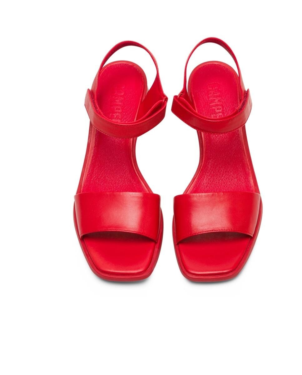 Sandalias de tacón de mujer en piel color rojo · Camper · El Corte Inglés