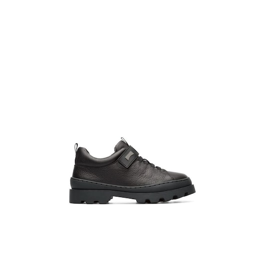 Imagen 0 de Zapatos de cordones de niño de piel en color negro