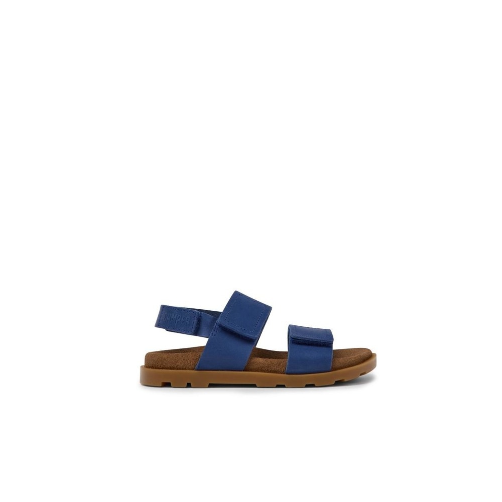 Sandalias de niño lisas con cierre adherente en - Camper - Azul Azul-1