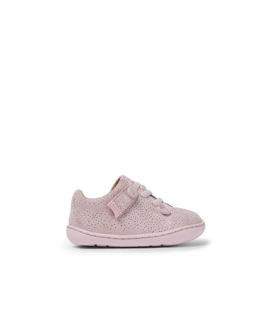 Zapatillas de piel de bebé niña con efecto brillo en rosa · Camper · El  Corte Inglés