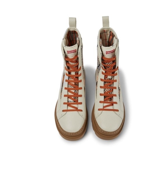 Botas de mujer con estampado de cuadros y cordones · Camper · El Corte  Inglés