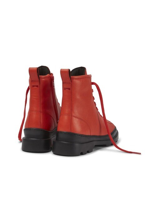 Botas de mujer de piel en rojo con cordones · Camper · El Corte Inglés