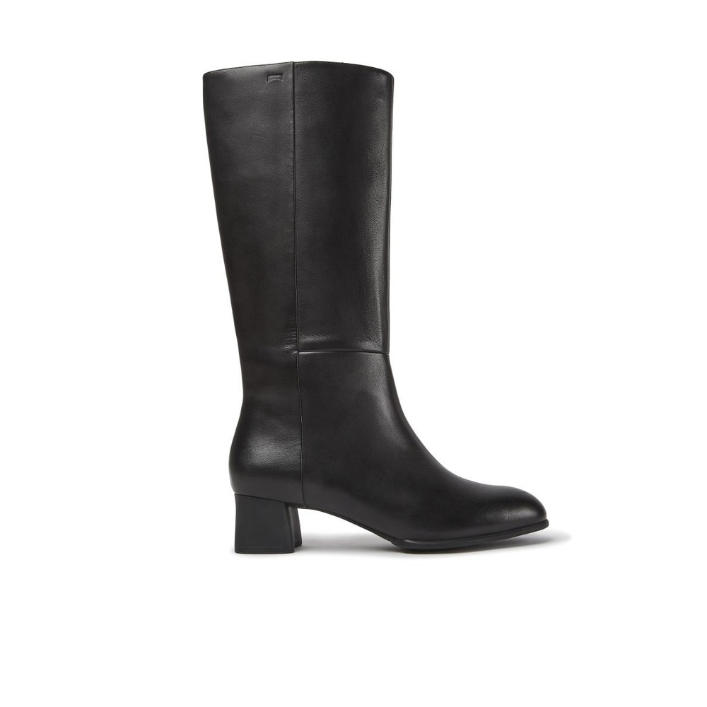 Imagen 0 de Botas de mujer de piel con tacón en negro Negro