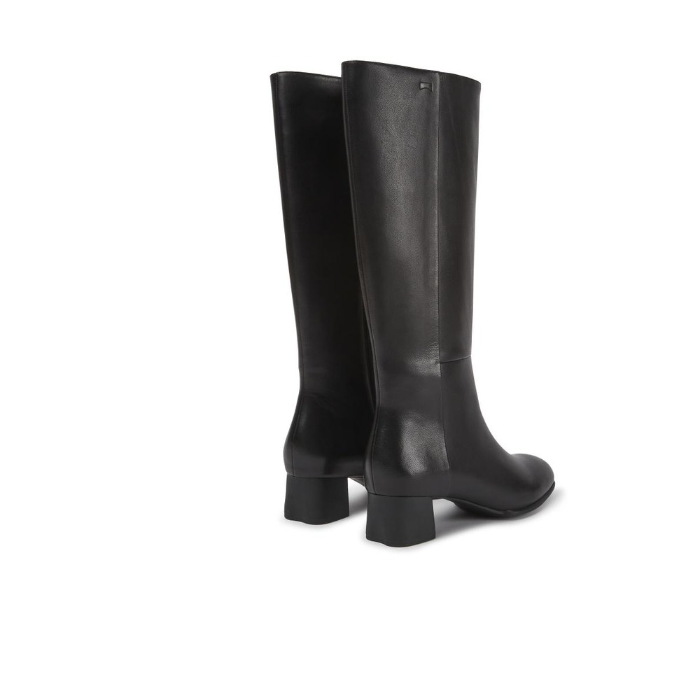 Botas de mujer de piel con tacón en - Camper - Negro Negro-3