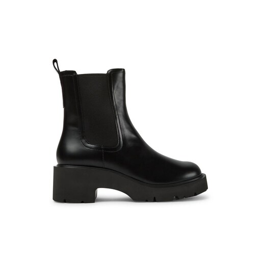 Imagen 0 de Botas de mujer de tacón en negro con elásticos laterales