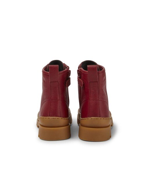Botas granate con cordones y suela de goma track | THE NO END