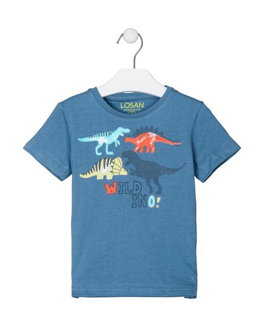 Camiseta de bebé niño de manga corta con estampado de dinosaurios · Losan · El  Corte Inglés