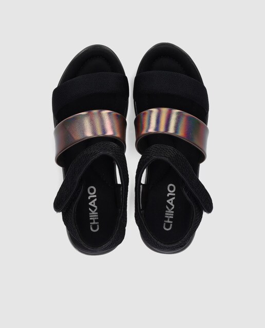 Sandalias de plataforma de mujer en color negro con cierre ajustable ·  CHIKA10 · El Corte Inglés