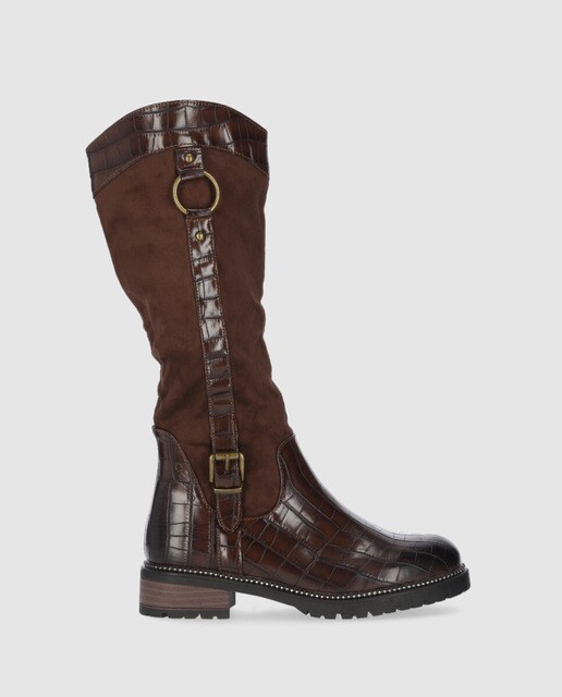 Botas de mujer en color marrón con cierre de cremallera · CHIKA10 · El  Corte Inglés