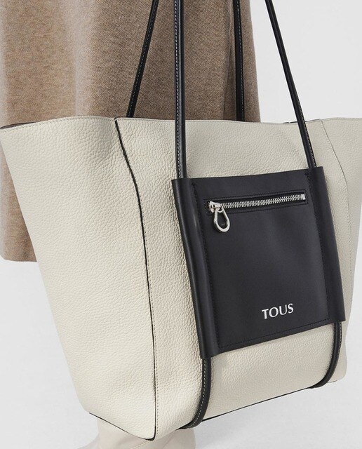 Bolso de hombro Tous Empire grande en beige y negro · Tous · El Corte Inglés