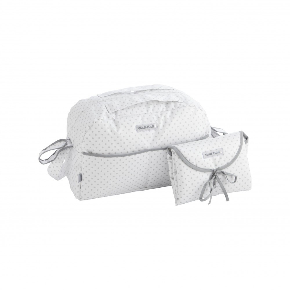 Bolso maternal cambiador Naf Naf Heart gris · El Corte Inglés