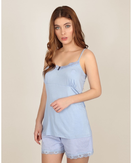 Pijama de mujer corto de tirantes con de