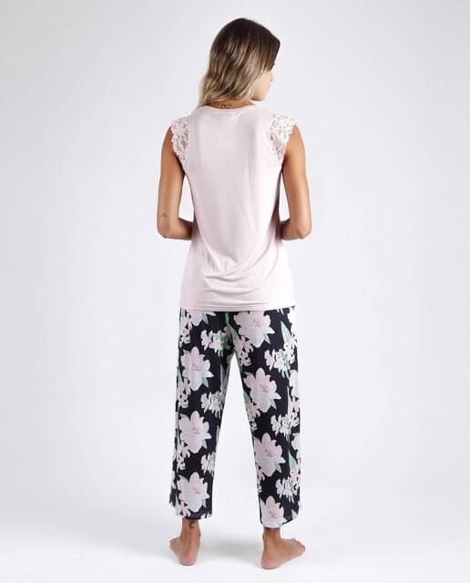 Pijama de mujer sin mangas con pantalón ancho · Admas · El Corte Inglés