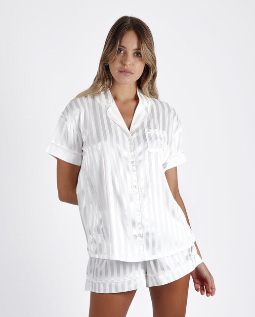 Pijama de mujer corto abierto con manga corta · Admas · El Corte Inglés