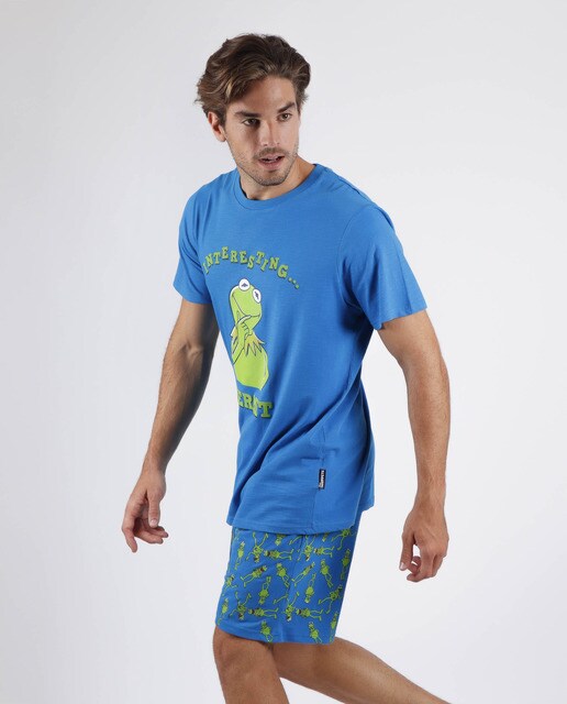 Comprar Pijama corto de hombre de punto en color azul · Disney · El Corte  Inglés