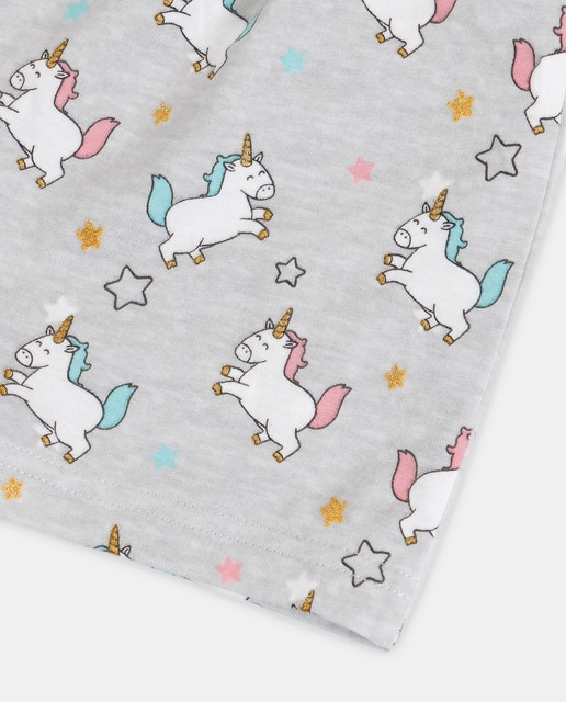 Pijama de niña de algodón con manga corta y motivos de unicornios · Mr.  Wonderful · El Corte Inglés