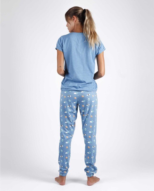 Pijama de mujer largo estampado con manga corta · Mr. Wonderful · El Corte  Inglés