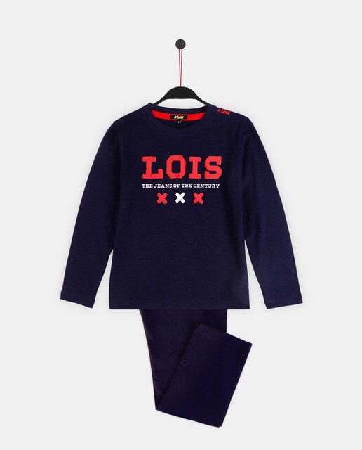 Pijama de niño de algodón largo con dibujo frontal · Lois · El Corte Inglés