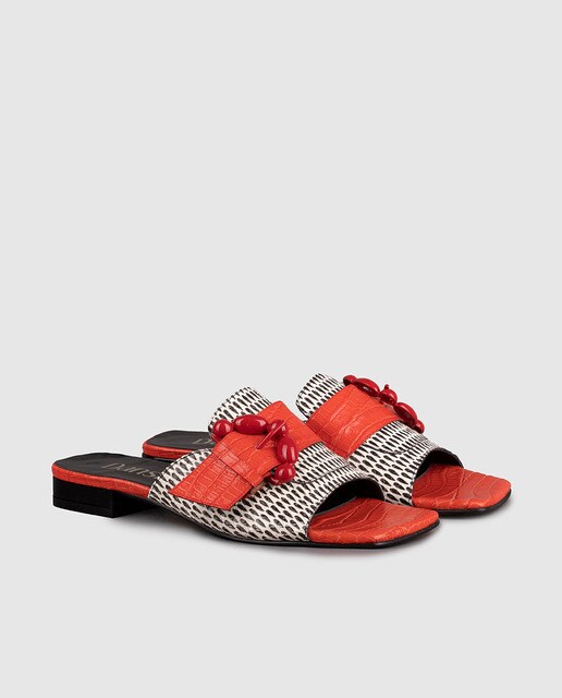 Sandalias planas de mujer de piel estampada · Dansi · El Corte Inglés