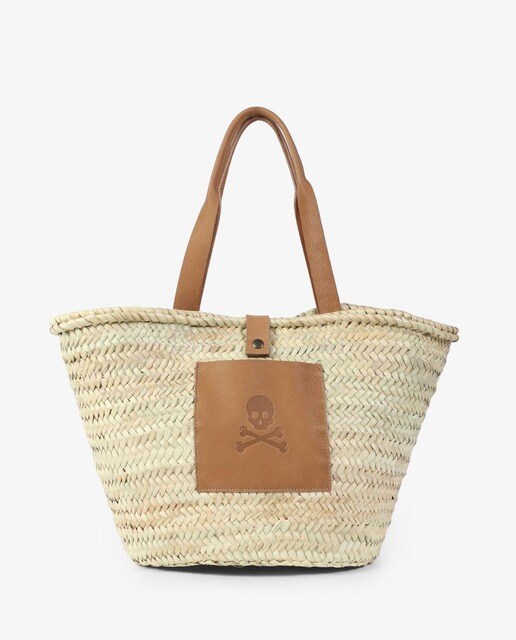 Bolso de playa Scalpers con doble asa y cierre con broche Bolso de playa Scalpers con doble asa y cierre con broche