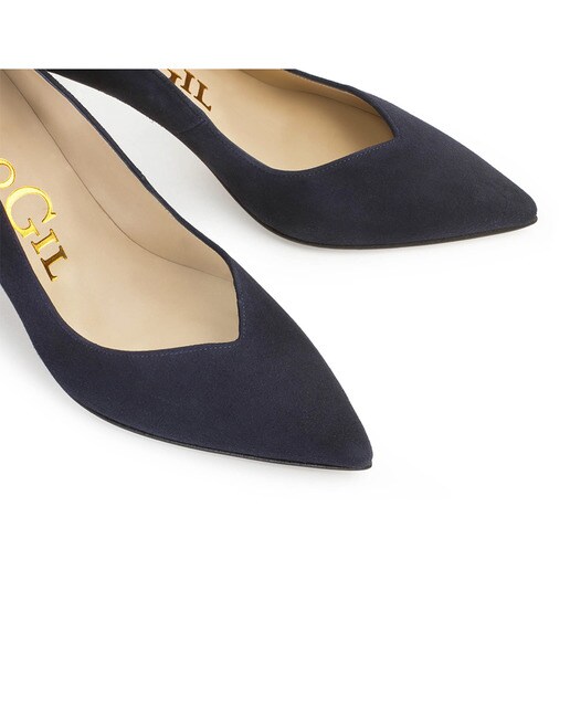 Zapatos de salón de mujer de piel ante en color azul marino · Paco Gil · El  Corte Inglés