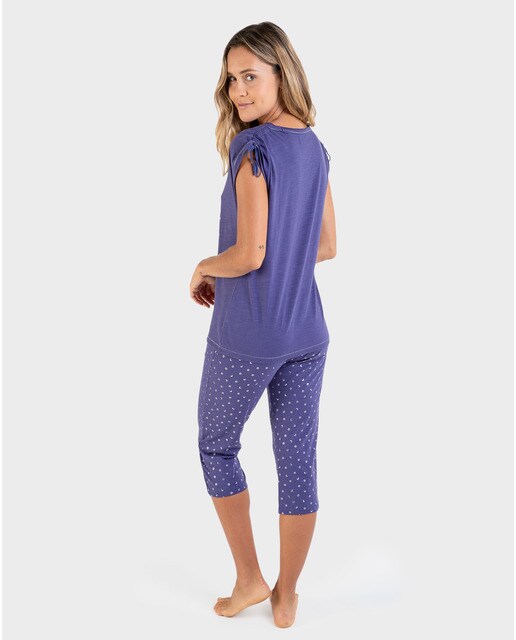 Pijama de mujer de manga corta y pantalón pirata · Massana · El Corte Inglés