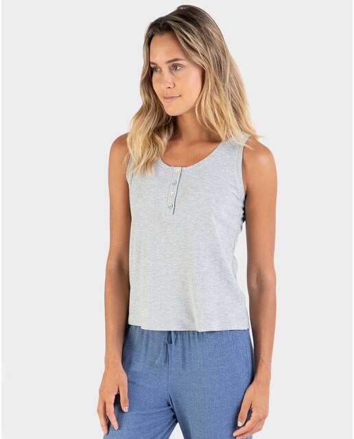Camiseta de pijama de mujer sin mangas con abertura · Massana · El Corte  Inglés
