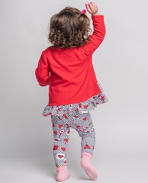 Leggins de bebé niña con cinturilla elástica y estampado de corazones ·  Rosalita Señoritas · El Corte Inglés