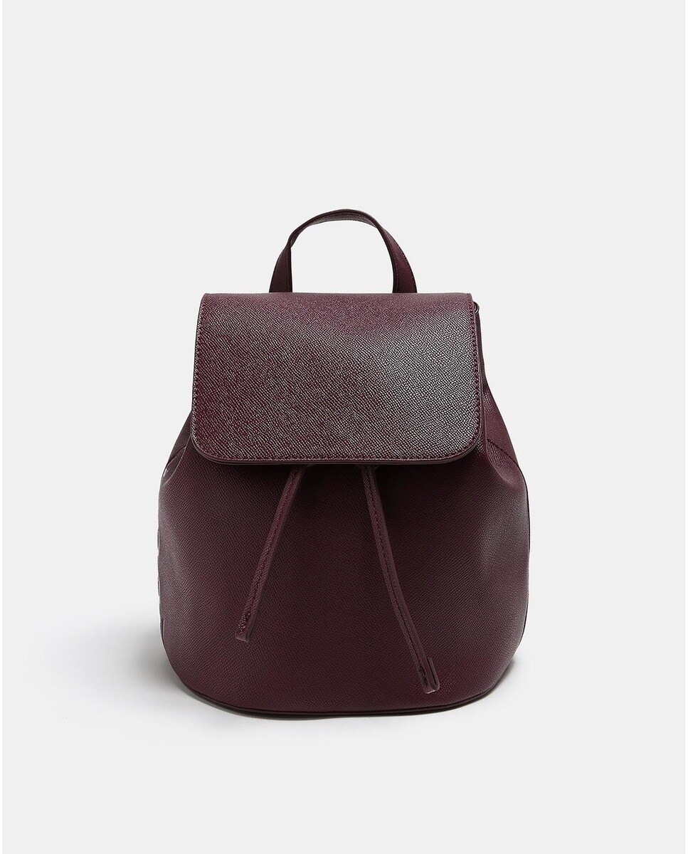 Mochila de mujer Adolfo Domínguez color burdeos con cierre de cordón más  broche · Adolfo Dominguez · El Corte Inglés