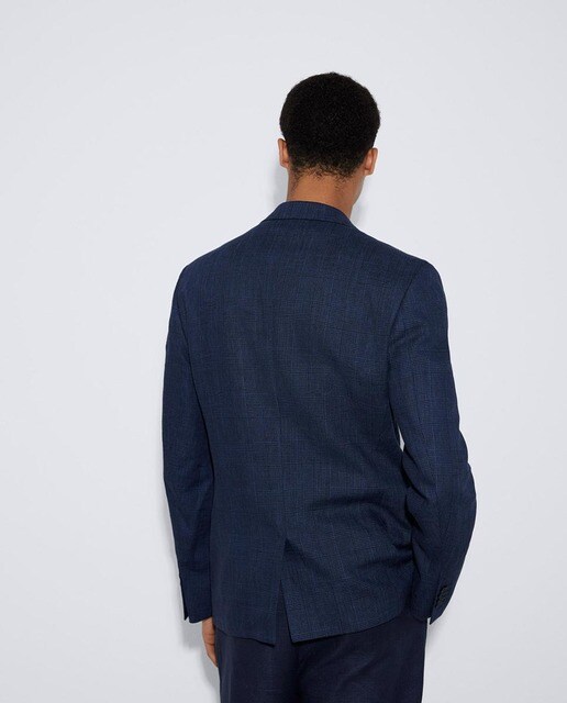 Blazer de hombre classic a cuadros en azul · Adolfo Dominguez · El Corte  Inglés