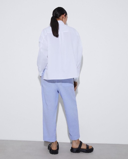 Pantalon jogger de mujer liso en color azul · Adolfo Dominguez · El Corte  Inglés