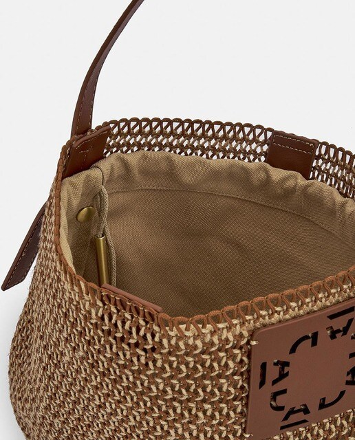 Bolso tejido de paja de barril redondo de rafia para mujer, bandolera de  hombro tejida|Bolsos de hombro| - AliExpress
