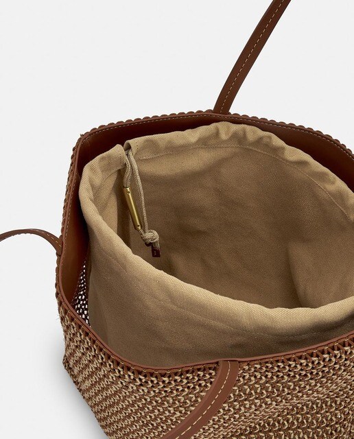 Bolso de mano Adolfo Domínguez de rafia en marrón · Adolfo Dominguez · El  Corte Inglés