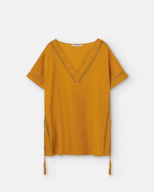 Camisa de mujer lisa en color amarillo · Adolfo Dominguez · El Corte Inglés