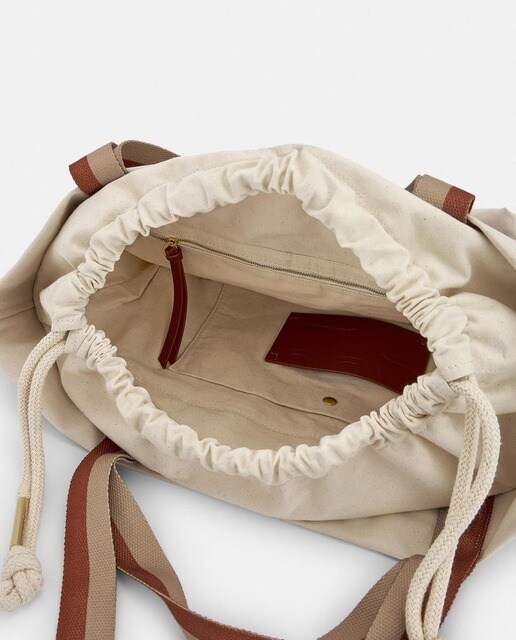 Bolso de hombro de mujer Adolfo Dominguez con dos asas en color beige ·  Adolfo Dominguez · El Corte Inglés