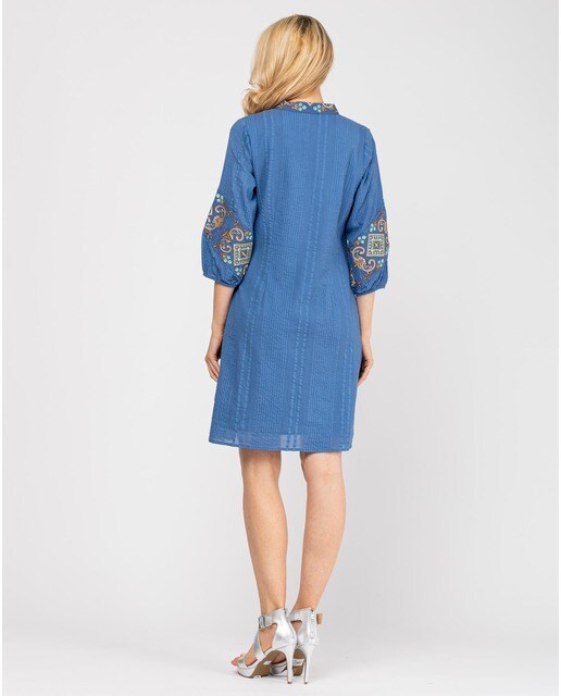 Vestido corto con bordados · Niza · El Corte Inglés