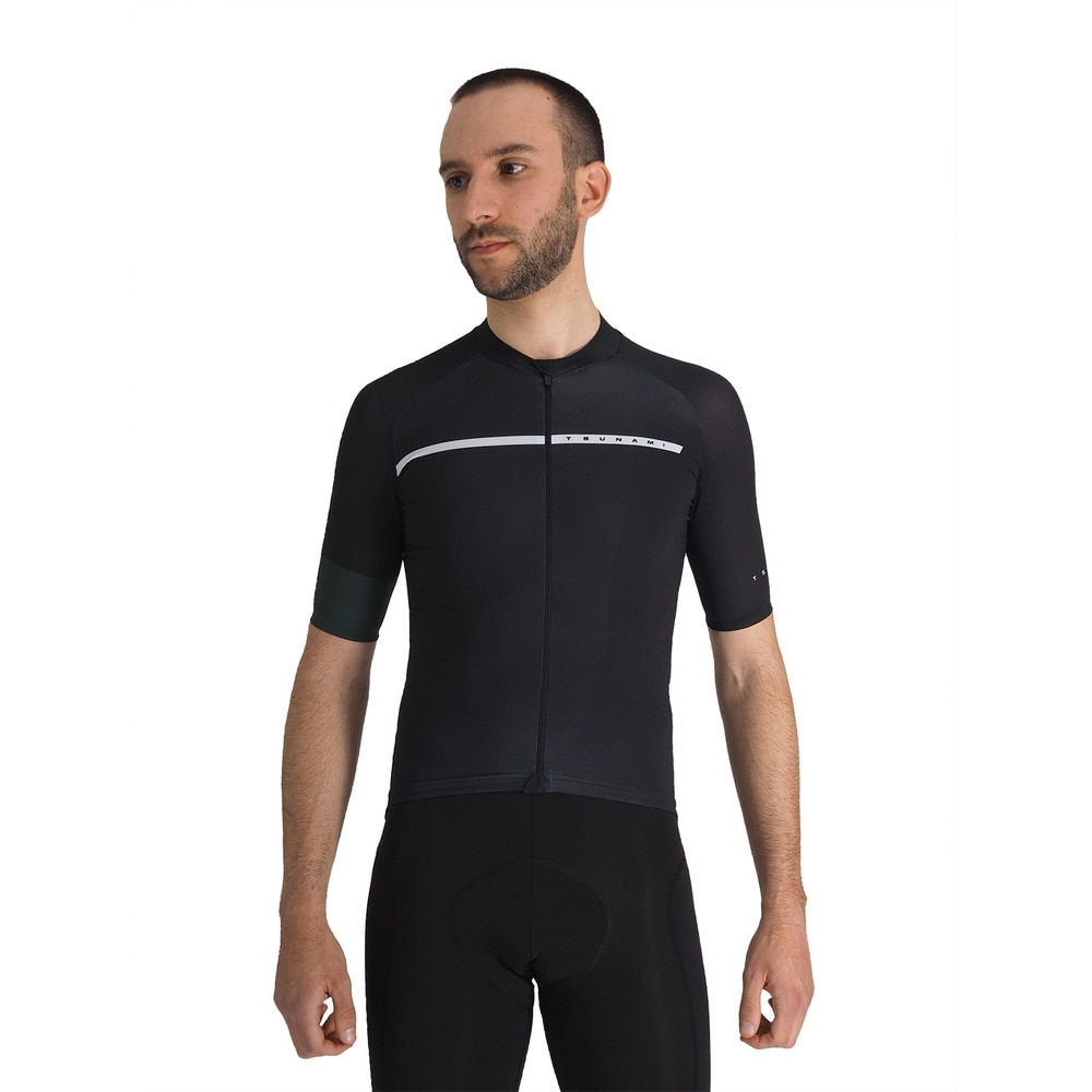 Maillot ciclismo de hombre Stelvio Tsunami - Negro Negro-1