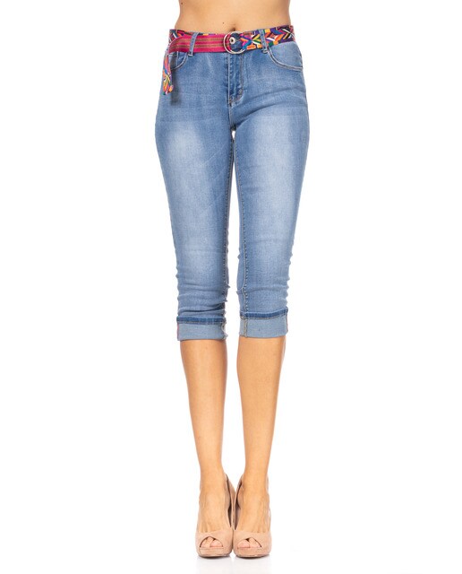 Pantalón pirata mujer vaquero Clearance