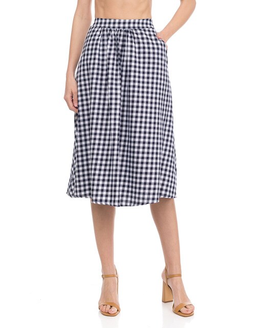 Falda de estampado vichy con bolsillos · Tantra · El Corte Inglés