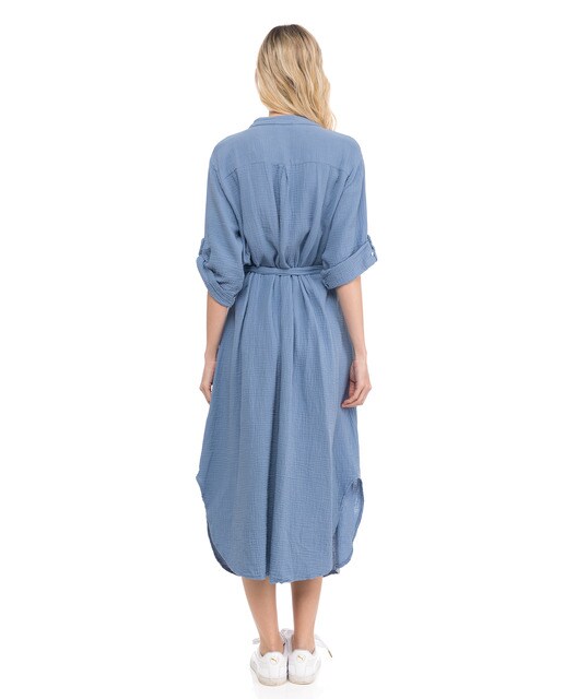 Vestido midi camisero con cinturón · Tantra · El Corte Inglés