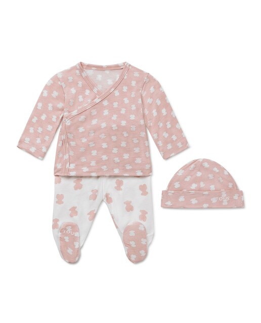 Conjunto de bebé niña recién nacido de bambú con estampado en rosa · Tous · El  Corte Inglés