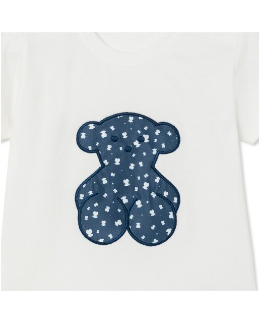 Camiseta de playa de bebés en blanco con oso frontal azul · Tous · El Corte  Inglés