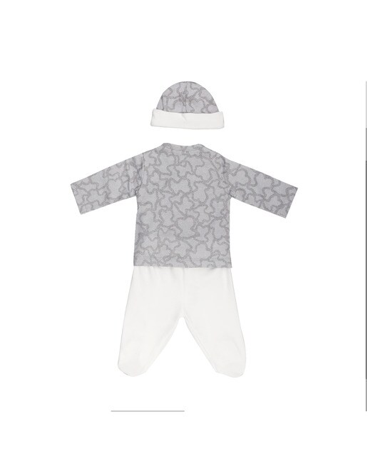 Conjunto de bebés recién nacido estampado y liso gris · Tous · El Corte  Inglés