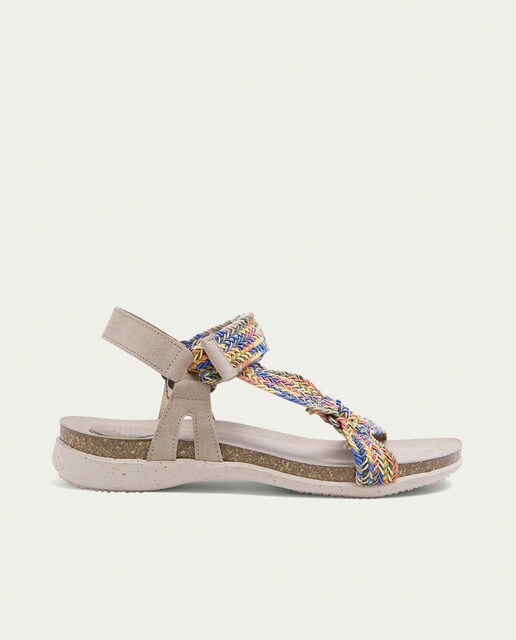 Sandalias planas de mujer de textil en colores · Porronet · El Corte Inglés