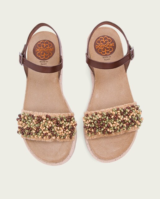 Sandalias de plataforma de mujer de rafia en color moka · Porronet · El Corte  Inglés