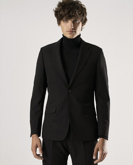 Americana de hombre slim lisa negra · PuroEgo · El Corte Inglés